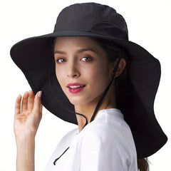 Wide Brim Sun Hat UV Protection Waterproof Boonie Hat