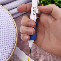 Plastic Crochet Hook Embroidery Tool Retractable Stamping Needle Set