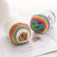 6-Pack Rainbow Milky Yarn, 5 Ply - for Knitting & Crocheting DIY Projects