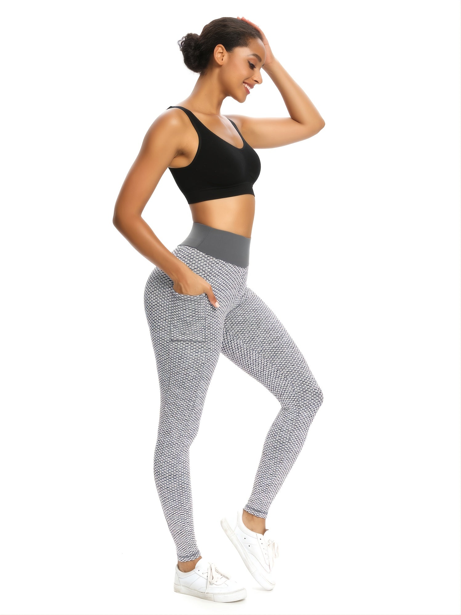 Honeycomb Sports Fitness Yoga Pants High Waist Leggings