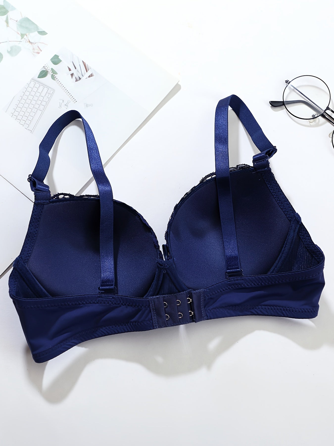 Lace Push Up Bra Comfy & Breathable Bow Tie Intimates Bra