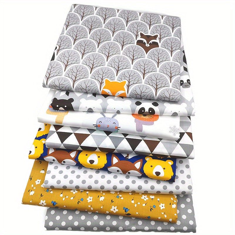 8pcs Floral Printed Fabric Sewing Quilting Material Handcraft Patchwo