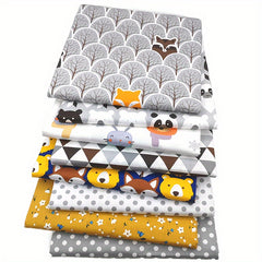 8pcs Floral Printed Fabric Sewing Quilting Material Handcraft Patchwo