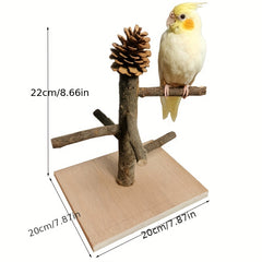 Solid Wood Parrot Stand Training Bird Rack Parrot Toy Supplies