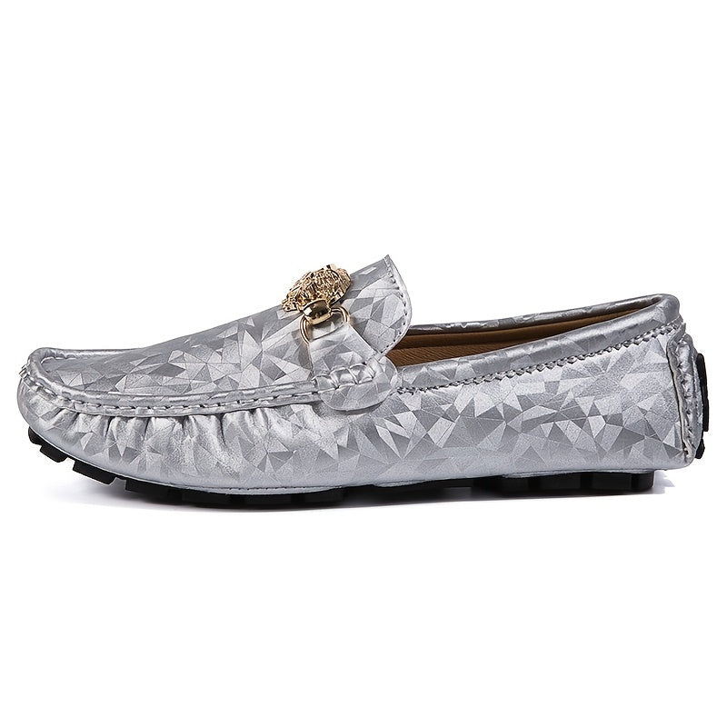 Women's Metal Decor Loafers Slip On Casual Shoes