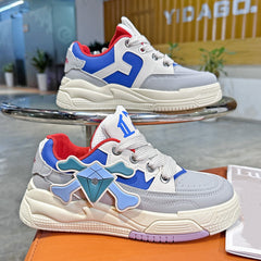Women's Chunky Sneakers Non-slip Sports Shoes Low Top Thick Bottom