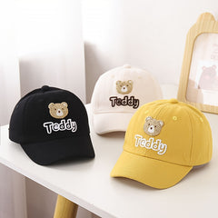 Kids Bear Embroidered Baseball Cap Sun Protection Sunshade Hat