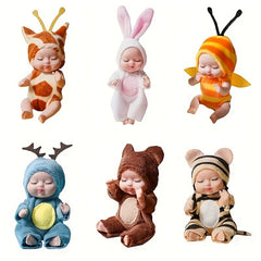6pcs Fairy Princess Doll Set with 4 Animal Kids Perfect for Birthdays