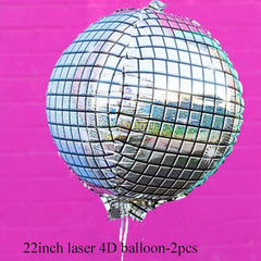 2pcs Big Disco Balloons For Laser Disco Party Decorations