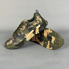 Men's Camo Knit Running Shoes Lightweight Breathable