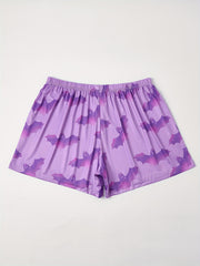 Ombre Bat Print Lounge Shorts