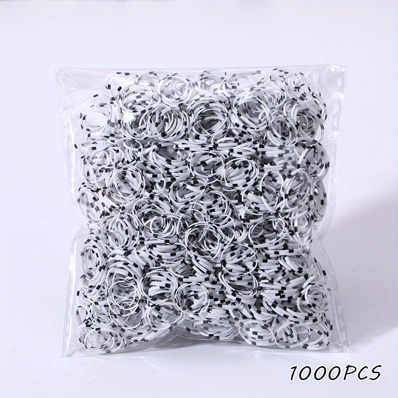 1000pcs Girls Mini Elastic Hair Ties Set Holiday Gift