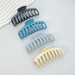 4pcs Large Hair Claw Non Slip Thick Matte Plastic Hair Claw Women's Accessories