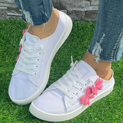 Love Heart Pattern Flat Shoes Casual Lightweight Comfortable Sport Run