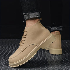 Men's Vintage High Top Lace Up Boots Casual Outdoor Walking Shoes