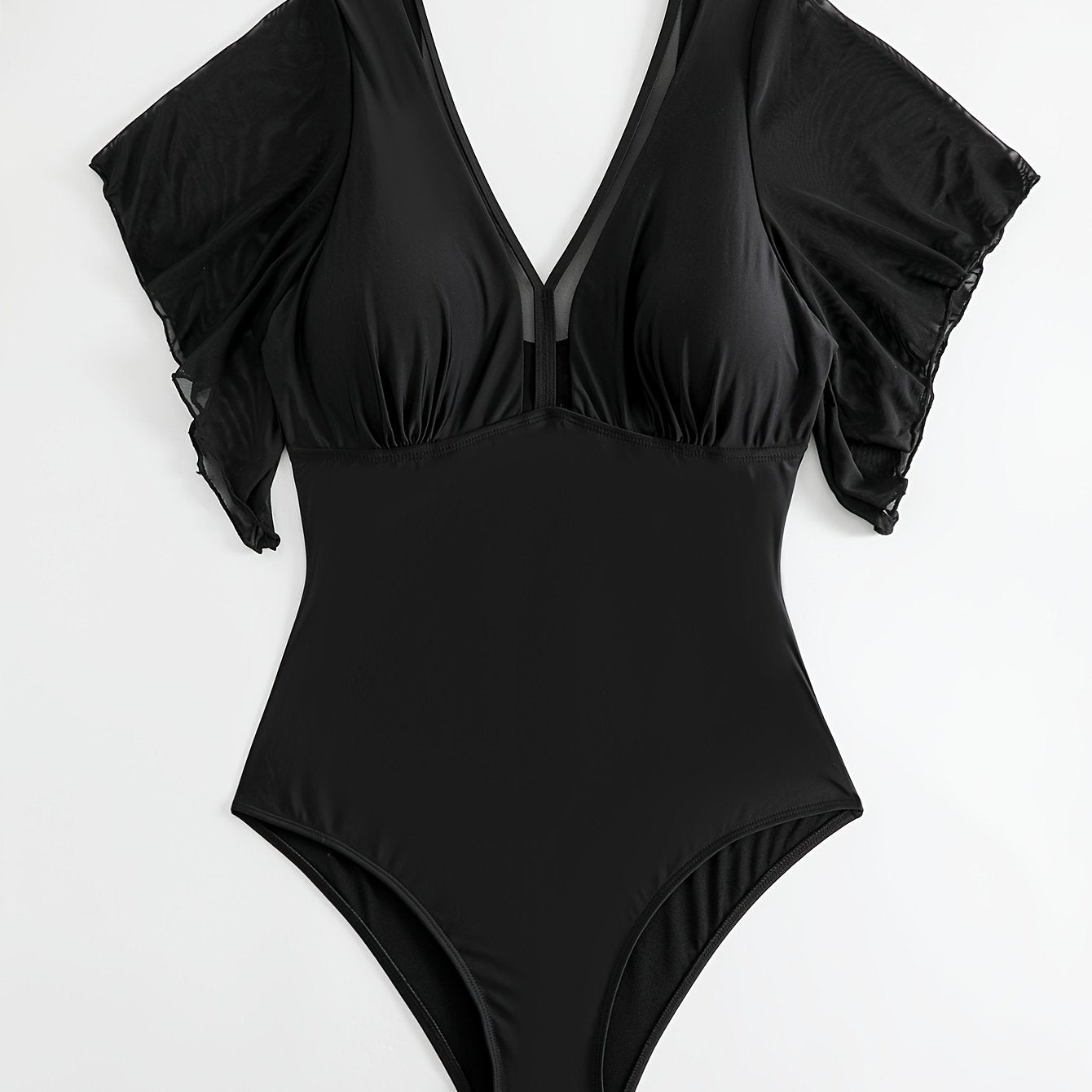 Swimsuit Women's Butterfly V-Neck One Piece Bathing Suit