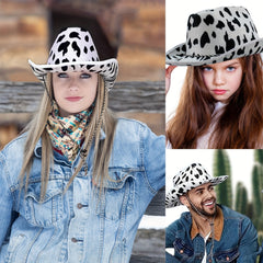 Cow Print Cowboy Hat One Size Fits Most People Print Hat