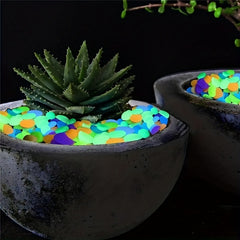200pcs Small Luminous Pebbles Garden Aquarium Decoration