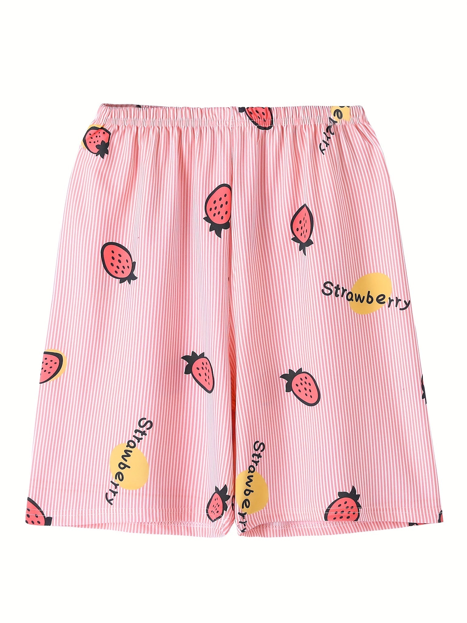 2 Pack Women's Plus Strawberry & Avocado Print Pajama Bottoms Set