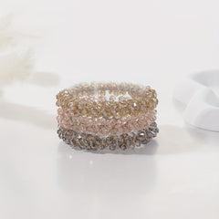 3pcs Crystal Elastic Hair Tie Ponytail Bands for Girls