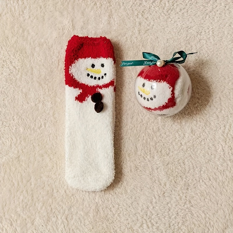 Christmas Style Socks For Boys and Girls, Ball Shaped Packaging