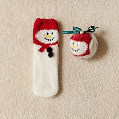 Christmas Style Socks For Boys and Girls, Ball Shaped Packaging