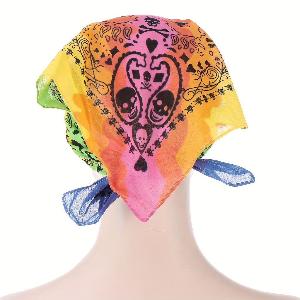 Flame Pattern Turban Cap Independence Flag Print