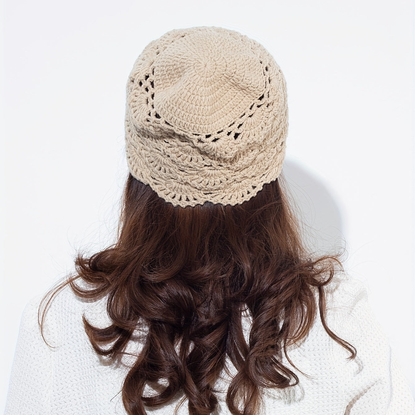 Classic Crochet Khaki Beanie Casual Elastic Knit Hat