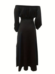 Casual Off Shoulder Tops & High Waist Skirts Set