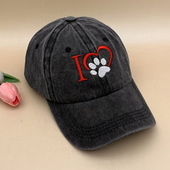 Love Claw Embroidery Baseball Cap Washed Distressed Dad Hats