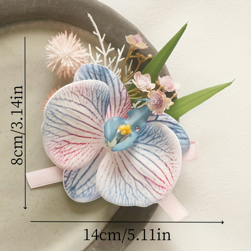 Phalaenopsis Artificial Flower Corsage for Weddings & Business Celebrations