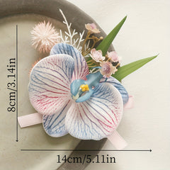 Phalaenopsis Artificial Flower Corsage for Weddings & Business Celebrations