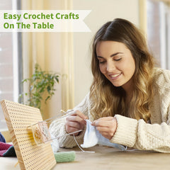 Large Rubber Wooden Crochet Blocking Board Set with 20 Pins