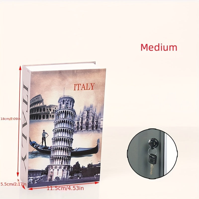 Book Money Box with Key Lock