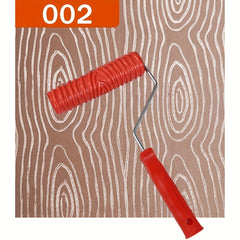 Rubber Wood Grain Pattern Roller DIY Wall Painting Tool