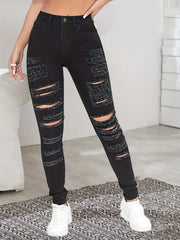 Women's Ripped Skinny Y2K Jeans