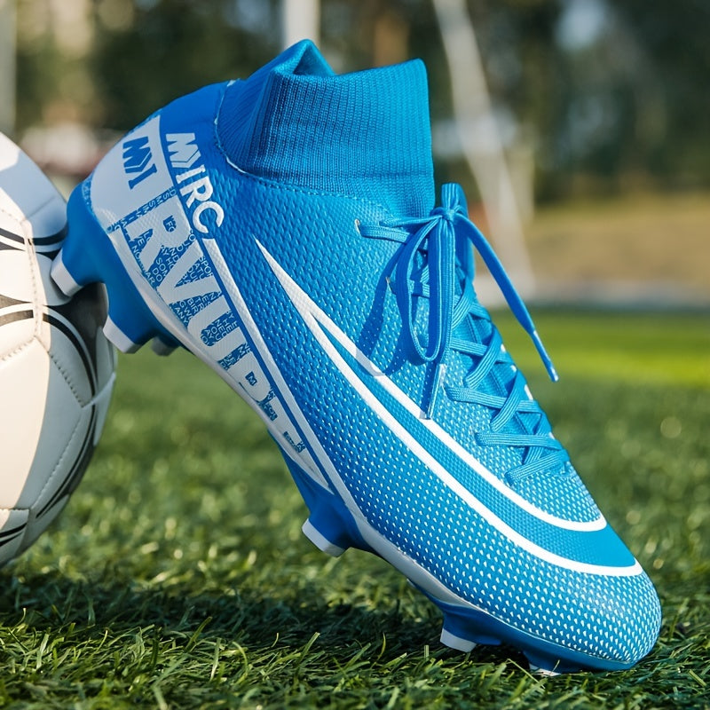 Men's High Top Soccer Shoes with Spikes