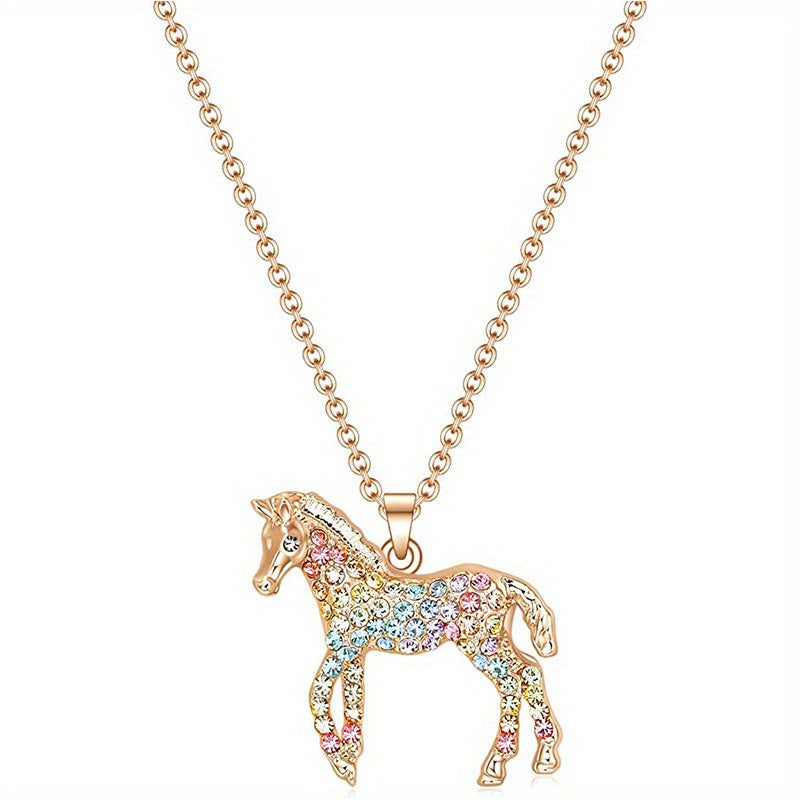 Horse Pendant Necklace for Girls