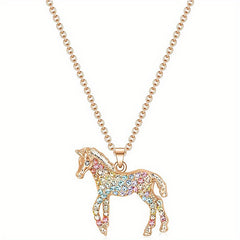 Horse Pendant Necklace for Girls