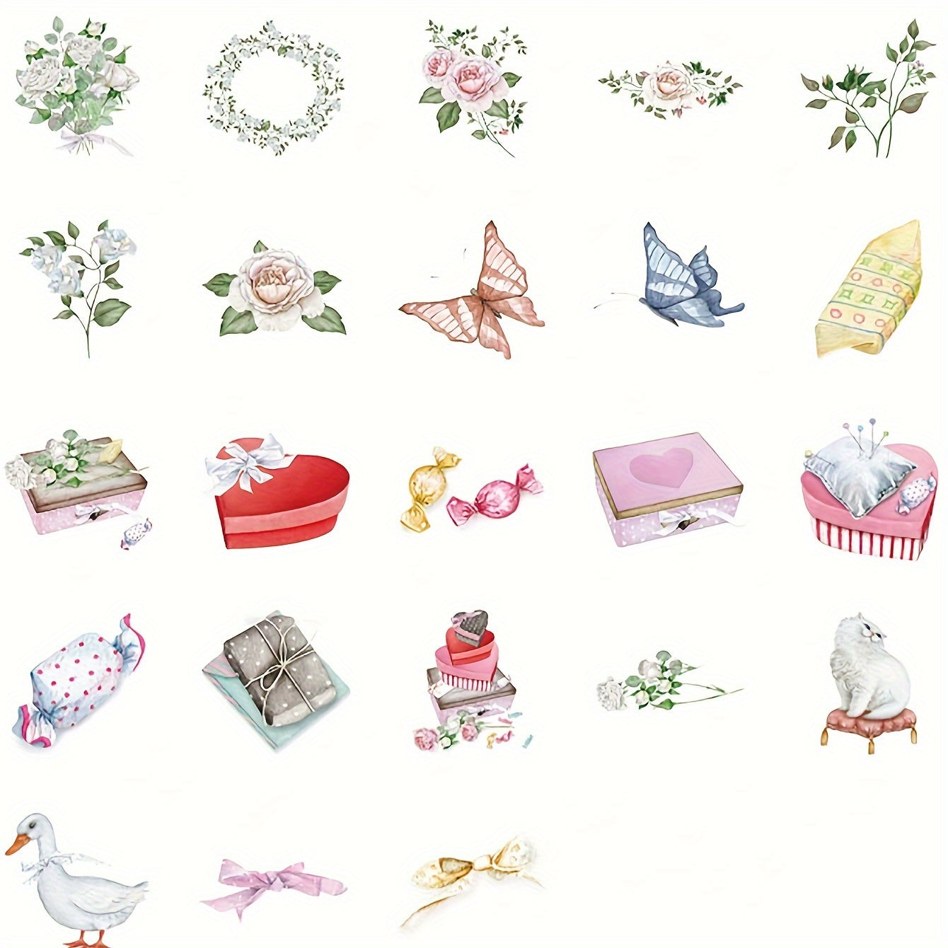 46pcs Vivian's Manor Journal Photo Album Decoration Stickers