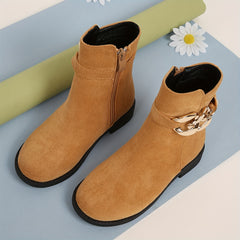 Girls Lightweight Non Slip Boots with Zipper