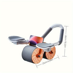 Auto Rebound Ab Roller Wheel w/ Elbow Support Pads for Core Strength Training