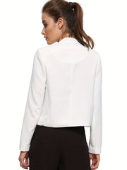 Open Front Blazer Long Sleeve Crop Blazer for Women