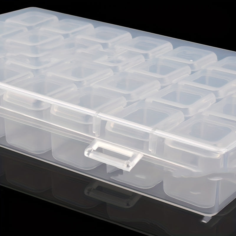 28 Grid Unloading Nail Box Beaded Storage Box High Transparent PP Empty Box