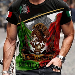Eagle Pattern 3D Print T shirt Men's Casual Round Neck Tee Shirt