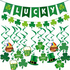 St Patrick's Hanging Swirl Party Decorations Irish Decorative Banner
