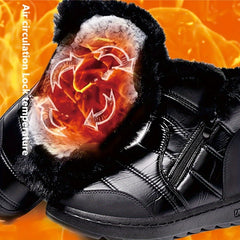 Women's Warm Fur Lined Winter Snow Boots Waterproof Ankle Boots