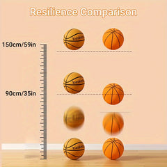 7.09in Orange Striped Ball Soundless Basketball