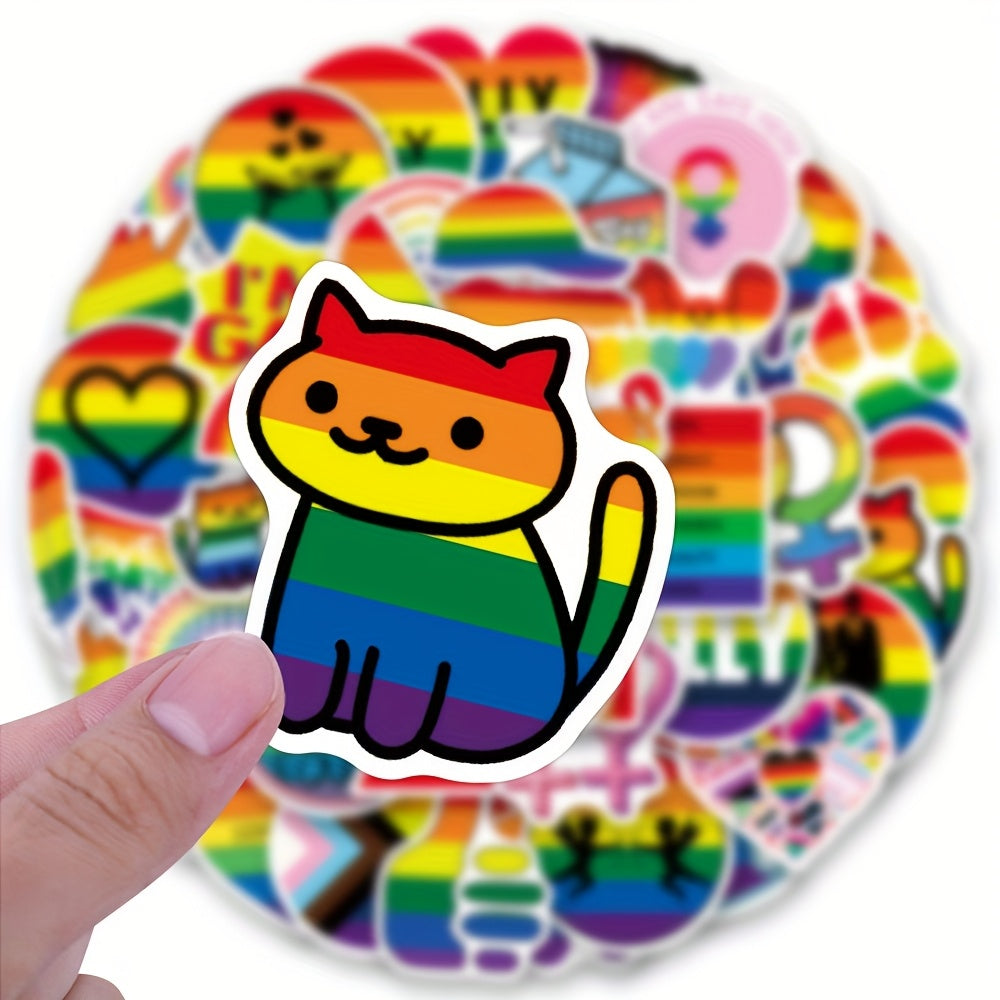 100pcs Gay Pride Stickers Rainbow Designs Scrapbooking Diaries Bottles Hard Hats