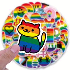 100pcs Gay Pride Stickers Rainbow Designs Scrapbooking Diaries Bottles Hard Hats